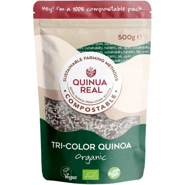 Quinoa Real Tricolor Korn von Quinoa Real Bio 100% plastikfrei