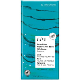 Vivani Pure Chocolade 75% Panama Met Flor De Sal De Mallorca Bio