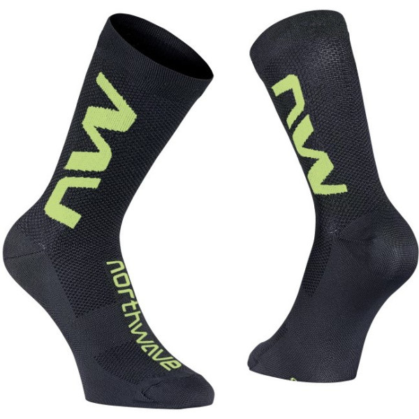 Chaussettes Northwave Extreme Air Noir-Jaune Fluo