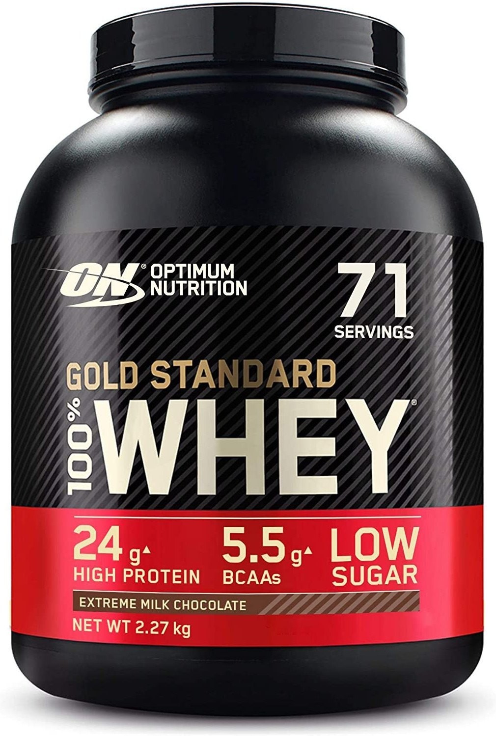 Optimale Voeding ProteÃ¯Ne Op 100% Whey Gold Standard 5 Lbs (2,27 Kg) Smaak Extreme Melkchocolade-image