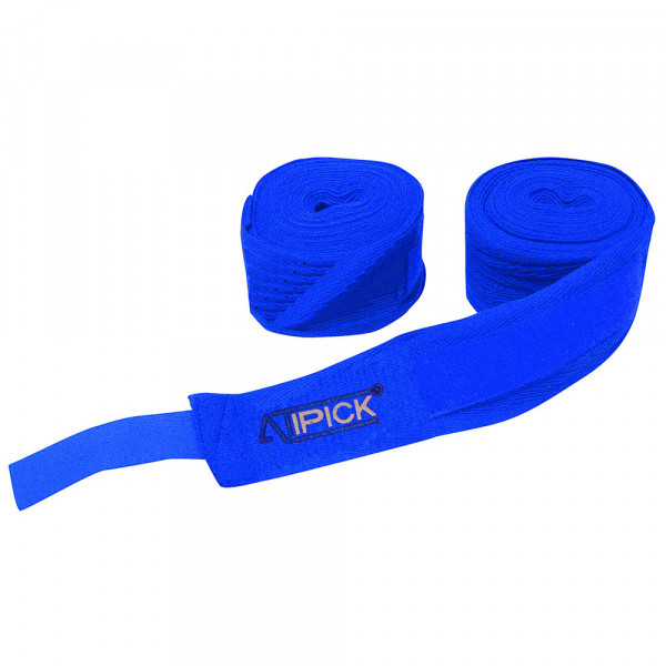 Atipick Paire Bandes Coton Pour Boxe 5m X 5 Cm. Bleu