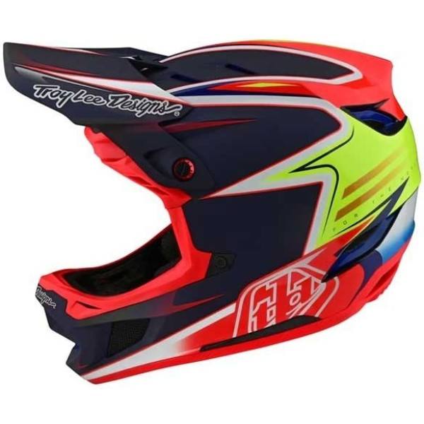 Troy Lee diseña líneas de casco de carbono D4 Negro/Rojo L - Casco Ciclismo