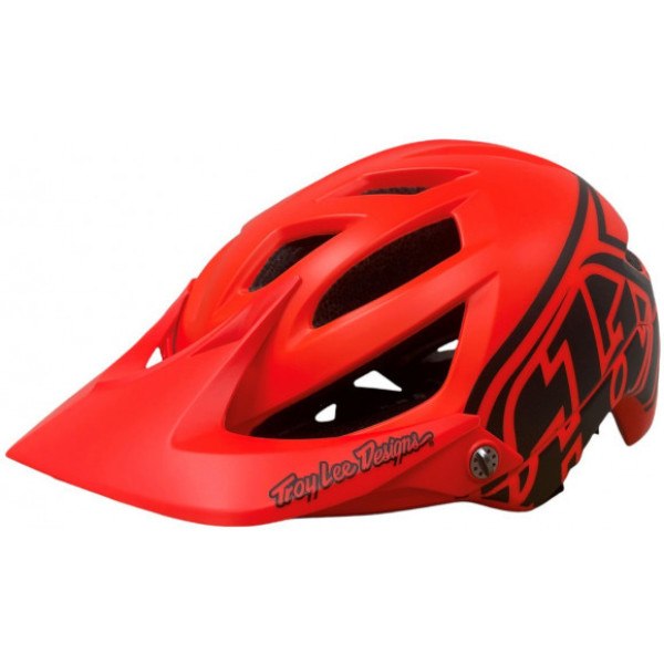 Troy Lee Designs A1 Drone Helmet Fire Red S - Cycling Helmet