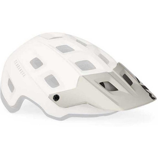 Met Visera Para Casco Terranova Blanco/bronce Mate