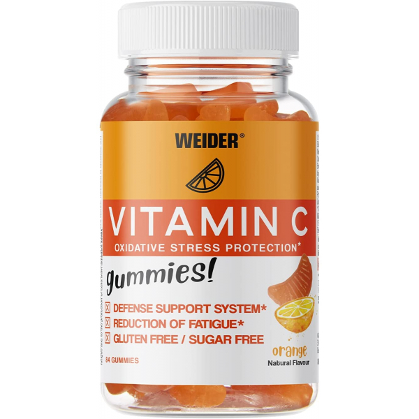 Weider Vitamina C Up 84 Gomas de Vitamina C - Sem Açúcar e Sem Glúten