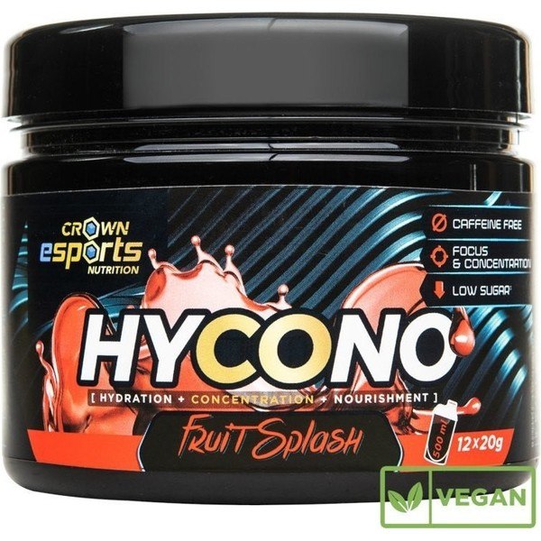 Crown Sport Nutrition Hycono Bouteille 240Gr - Hydrate, Concentre et Nourrit Sans Stimulants
