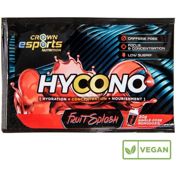 Crown Sport Nutrition Hycono, Sachê 20 G - Energético Sem Cafeína. Hidrata, Concentra e Nutre Sem Estimulantes