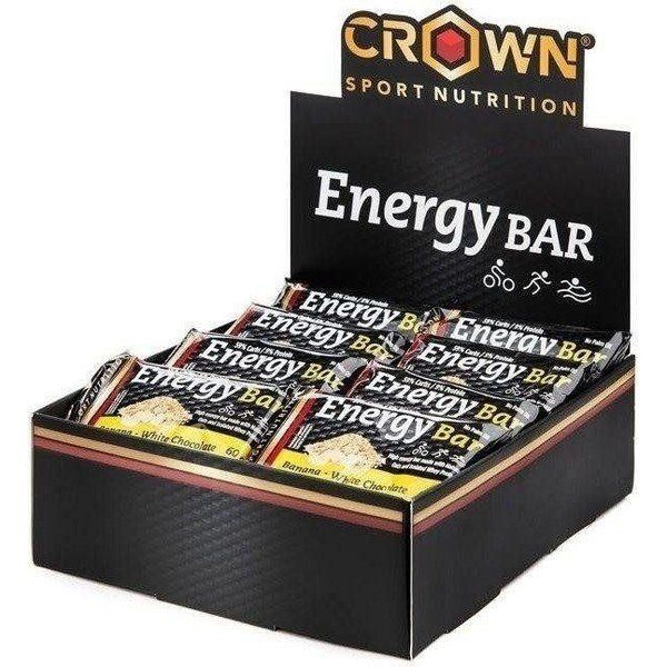 Crown Sport Nutrition Energy Bar 12 x 60 Gr - Barres énergétiques à l'avoine. Sans enrobage de chocolat