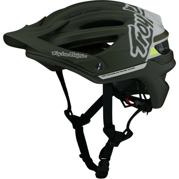 Troy Lee Designs A2 MIPS Silhouette Verde XL/2X - Casco Ciclismo
