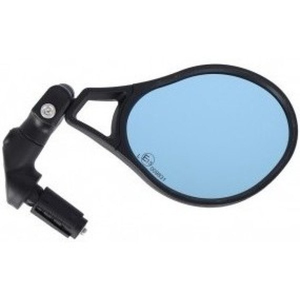 Xlc Mr-k28 Rétroviseur Gauche Cintre 21-26 Mm Angle Réglable Noir Verre Bleu