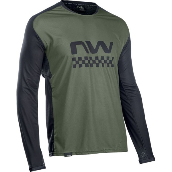 Northwave Jersey Edge à manches longues Forest Green-black