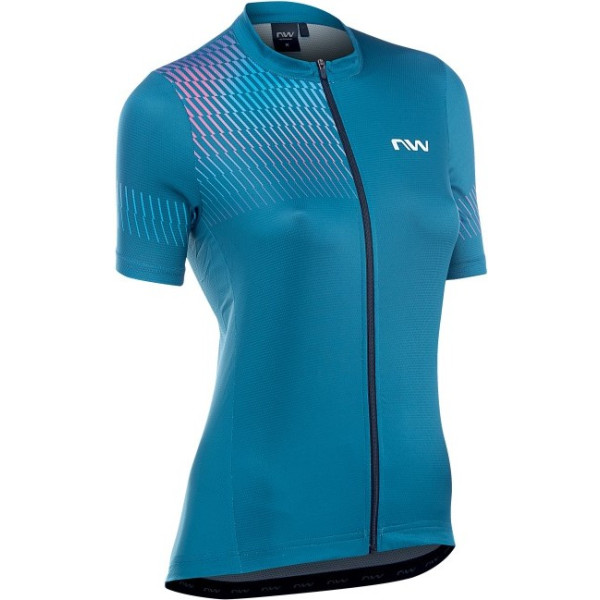 Northwave Maillot Manga Corta Origin Woman Azul-iridesc