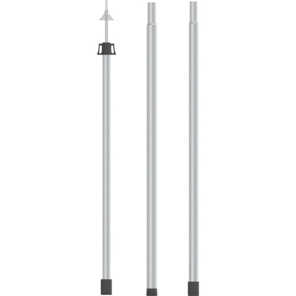 Vidaxl Poste Telescópico De Toldo Acero Galvanizado 102-260 Cm