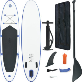 Vidaxl Set De Tabla Inflable De Paddle Surf Sup Azul Y Blanco