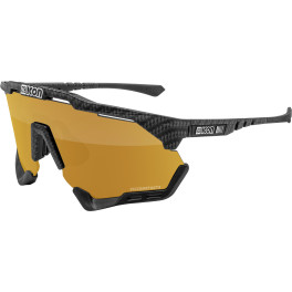 Scicon Sports Unisex Aerosx Aerosex Xl (multimirror Bronce / Carbon Matt) Gafas De Sol De Rendimiento Deportivo