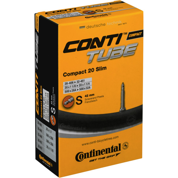 Continental Camara Compact Tube Slim 20x1 14 1 18 Presta-ventiel 42 mm