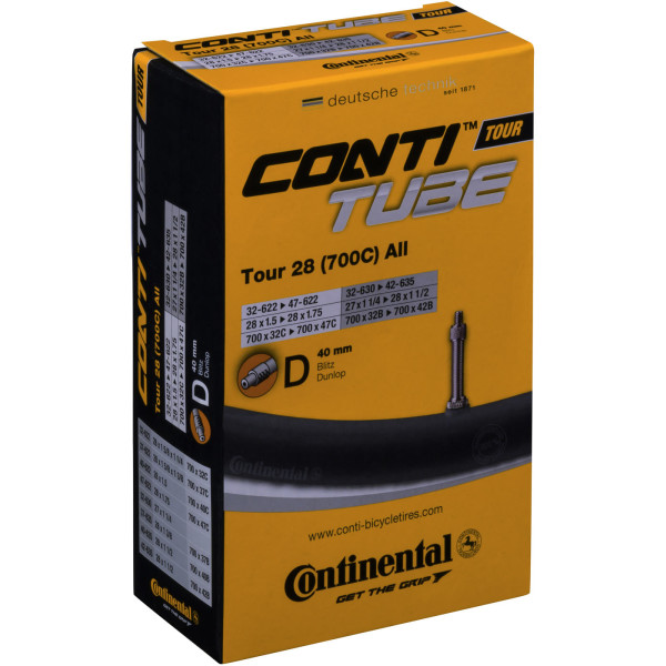Continental Camara Mtb Camera D'Aria 29x1.75 - 2.5 Valvola Dunlop 40 Mm