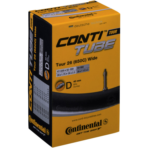 Continental Camara Tour Tube Large 26x1.75 - 2.5 Dunlop Valve 40 Mm