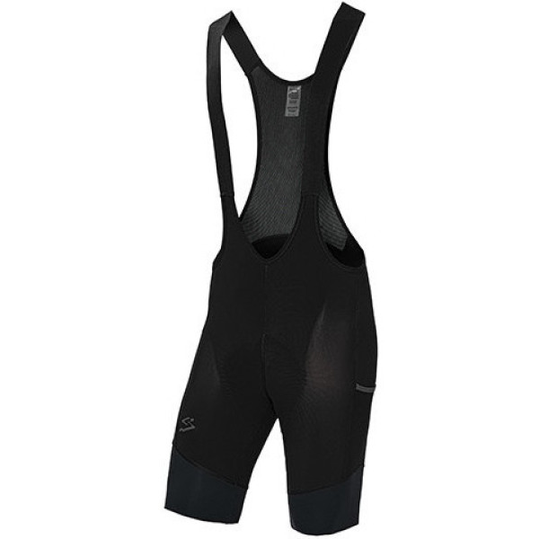 Cuissard à bretelles anti-abrasion Spiuk Sportline pour hommes, Helios Cargo, noir