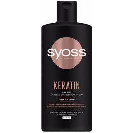 Syoss Keratin Shampoo para cabelos crespos e secos 440 ml unissex