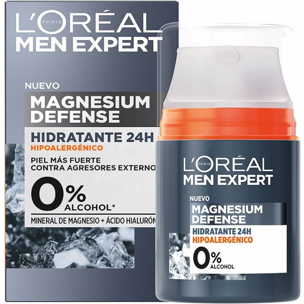 L\'oreal Men Expert Magnesium Defense Hydratant 24 H 50 Ml Unisexe