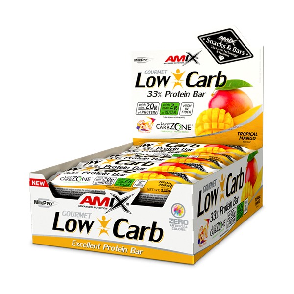 Amix Low-Carb 33% Protein Bar - Protein Bar 15 bars x 60 gr