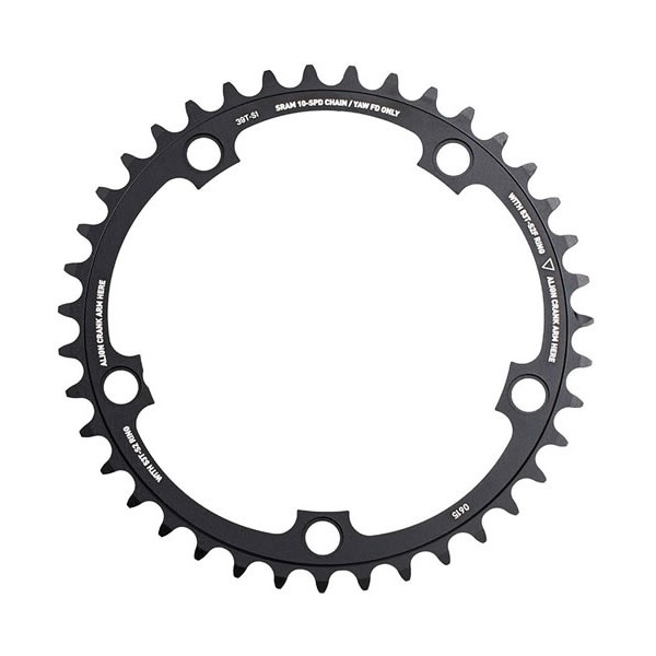 Sram Plato Road Red Yaw 130 BCD 10 Velocidades 39 Dientes Negro