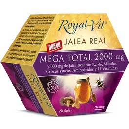Dietisa Royal Vit Royal Jelly Mega Total 2000 mg 20 injectieflacons x 10 ml