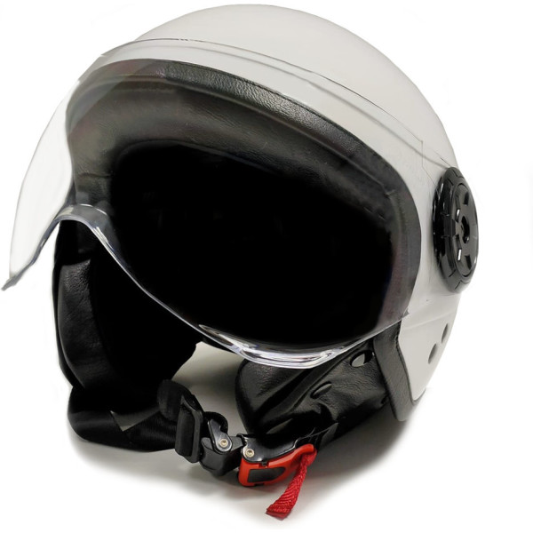 Gran Scooter Accesories Casco Moto Jet (con Gafas Protectoras Homologado Forro Agradable Y Extraible) - Blanco