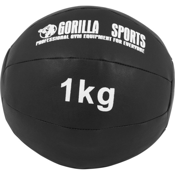 Gorilla Sports Balón Medicinal De Cuero 1 Kg