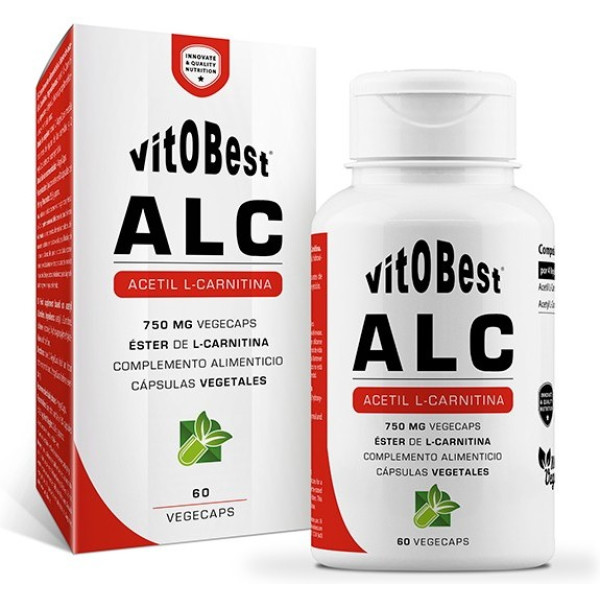 Vitobest Alc Acetyl L-carnitine 60 Vegecaps - Bestrijd cholesterol en triglyceriden