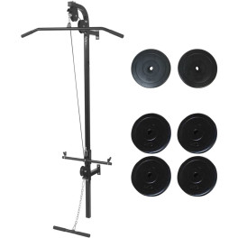Vidaxl Máquina De Musculación De Pared Con Discos De Peso 40 Kg