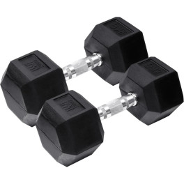 Orange Gym Mancuerna Hexagonal 2 X 8 Kg Negro