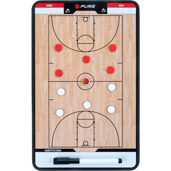 Pure2improve Pizarra Entrenador Baloncesto 2 Caras 35x22cm P2i100610