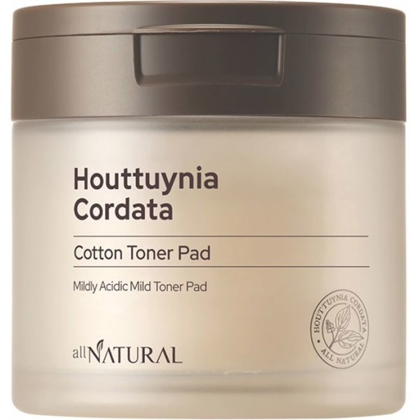 Almofada de toner de algodão All Natural Houttuynia Cordata 60 U unissex