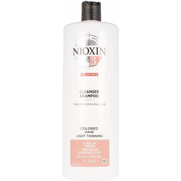 Nioxin System 3 Shampooing Volumisant Cheveux Fins Faibles 1000 Ml Unisexe