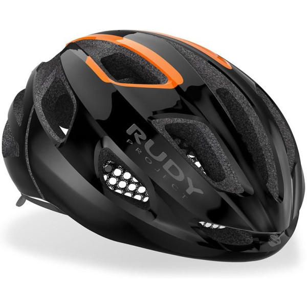 Rudy Project Casco Strym Negro - Naranja (shiny)
