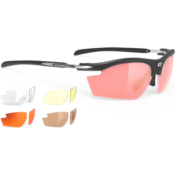 Rudy Project 5 Lentes Rydon Shooting - Kit Mate Negro Rac.rojo+ls Copper+act. Brown+amarillo+transp.