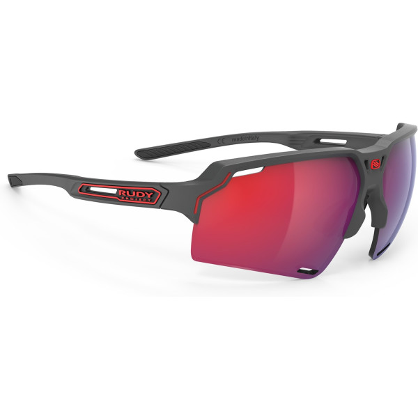 Rudy Project Eyewear Deltabeat Charcoal Matte Multilaser Red