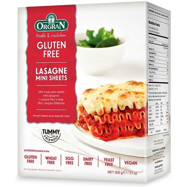 Orgran Mini Assiettes Lasagne Riz Et Maïs 4 Unités