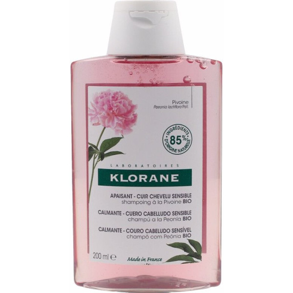Klorane verzachtende en irriterende shampoo met pioenroos 200 ml unisex