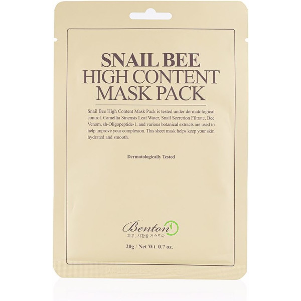 Benton Snail Bee máscara de alto conteúdo 20 ml unissex
