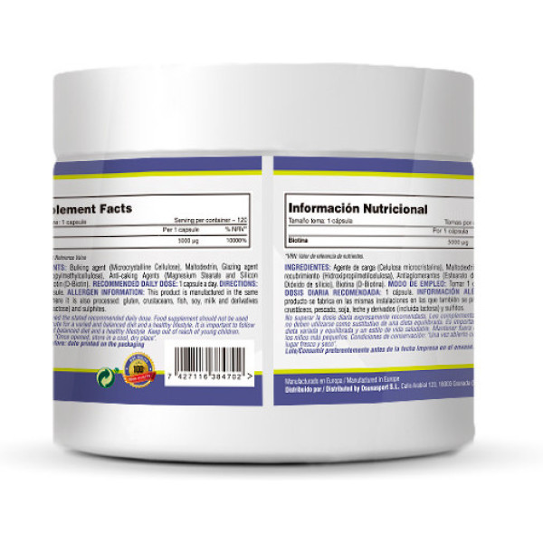 Mmsupplements Biotina - 120 Cápsulas - Mm Supplements