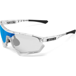 Scicon Sports Aerotech-regular-photocromic Deportes Rendimiento Sunglasses Scntxt Photogromic Blue Mirror / Crystal Gloss