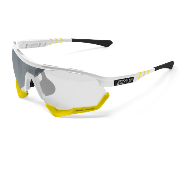 Scicon Sports Aerotech-scn-xt-photogromic-xl Rendimiento Deportivo Gafas De Sol Scntxt Photochromic Silver Mirror / Gloss White