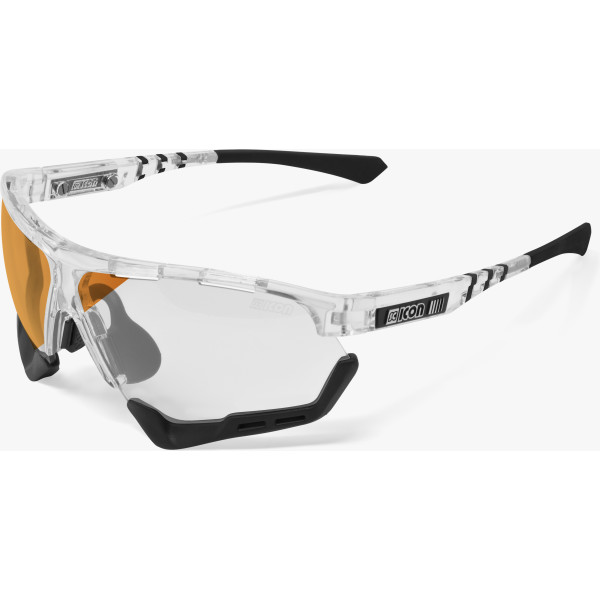 Scicon Sports Unisex Aerocomfort Scn-xt Photochrómico Rendimiento Deportivo Gafas De Sol Cristal Brillante / Plateado Fotocomá