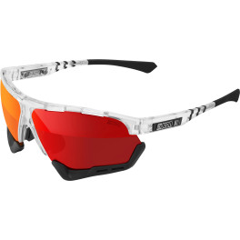 Scicon Sports Unisex Aerocomfort Scn-pp - Gafas De Sol De Rendimiento Deportivo Xl Crystal Gloss / Rojo