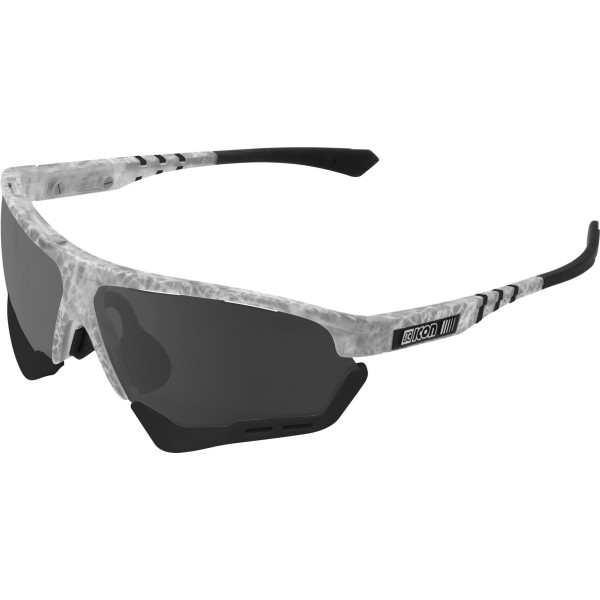 Scicon Sports Unisex Aerocomfort Scn-pp - Xl Gafas De Sol De Rendimiento Deportivo Blanco Congelado / Plata