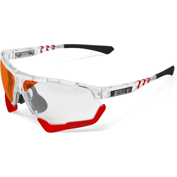 Scicon Sports Unisex Aerocomfort Scn-xt Photochromic- Xl Gafas De Sol De Rendimiento Deportivo Crystal Gloss / Fotocomatic Blue