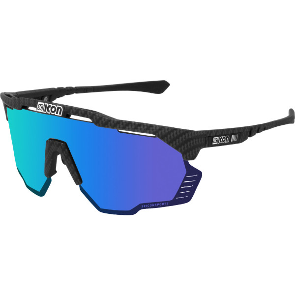 Scicon Sports Aeroshade Kunken Deportes Rendimiento Gafas De Sol Scnpp Multimirror Azul / Carbon Matt